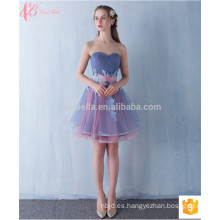 Voguish Vestido de dama de honor Appliqued vestido con una cintura